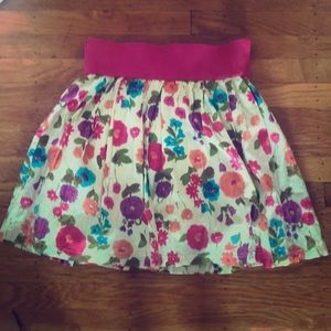 Floral high waisted summer skirt